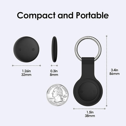 LENTION Air Tracker Tag 4 Packs, Item Finder Works with Apple Find My (iOS Only), Bluetooth Tracker for Keys, Luggage, Kid, Loud Beep, IP67 Waterproof with Replaceable Battery, Gift for Family Friends