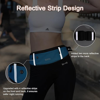 Running Belt Waist Fanny Pack: Slim Phone Holder Workout Pouch for Walking JoggingBlue