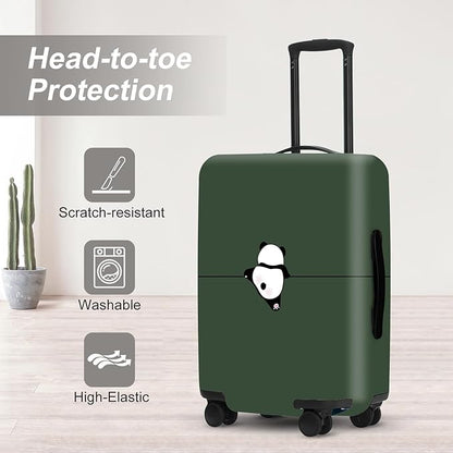 Adorable Panda Bear Luggage Cover Set, Asian Animal Print Elastic Suitcase Protector, Travel Gear for China Trips, Gifts for Panda Lovers