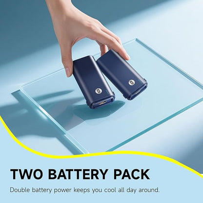 HandFan 10400mAh Handheld Personal Fan, 40Hrs Long-Lasted Hand Fan Rechargeable, Mini Cooling Fans Foldable, Heavy Duty Battery Fans Portable for Travel Beach Concerts Cruise Makeup(Royal Blue)