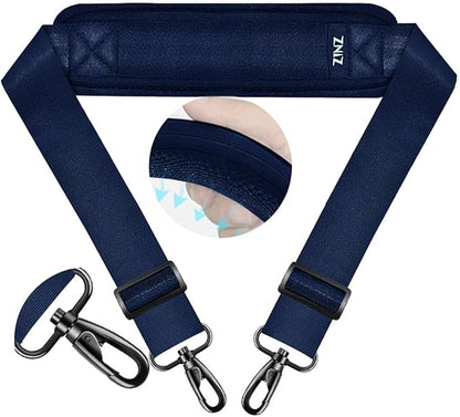 ZINZ 74" Shoulder Strap with Fixed Pad and Dual Balanced Buckles，Blue