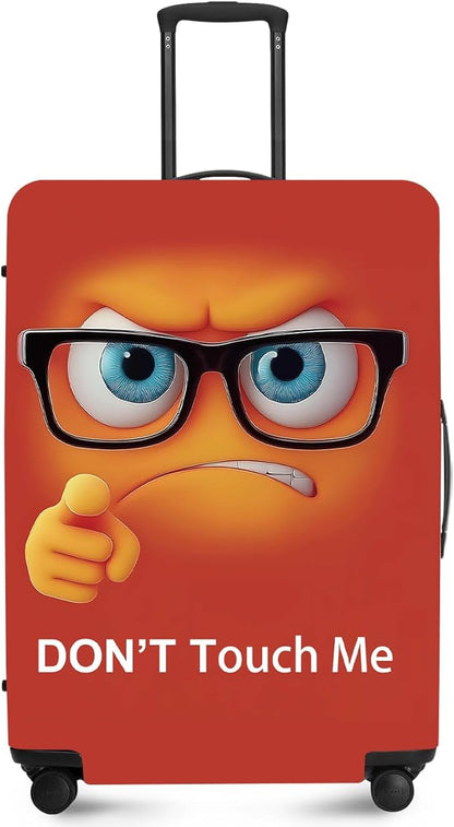 ANNA QUEEN Red Don't touch meTravel Luggage Cover Suitcase Protector Suitcase Cover Anti-Scratch,Stretchable Fit for 18-32Inch Luggage,Travel Bag Cover Washable XL(fits 29-32Inch suitcase)