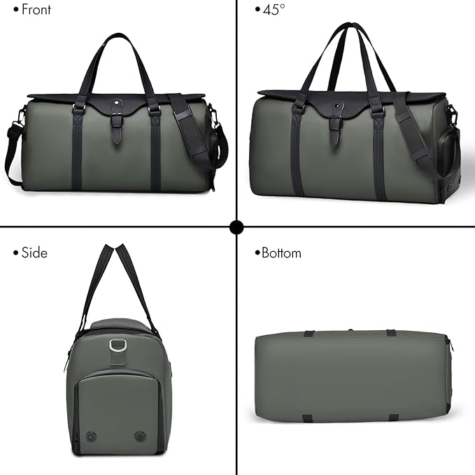 Travel Bag for Men Women, Duffle Bags for Travel with Shoe Compartment Weekender Overnight Carry On Bag with Dry Wet Separated Pocket Personal Item Bag for Gym Trip Workout