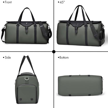 Travel Bag for Men Women, Duffle Bags for Travel with Shoe Compartment Weekender Overnight Carry On Bag with Dry Wet Separated Pocket Personal Item Bag for Gym Trip Workout