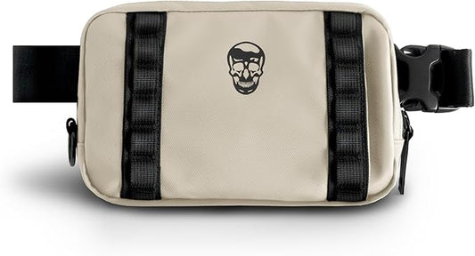 Gymreapers Travel Small Crossbody Bags for Men & Women with Hidden Pocket - Waterproof Crosssbody Fanny Pack for Men with Adjustable Shoulder Sling Belt for Traveling, Running & Hiking (Desert Sand)