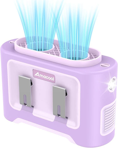 AMACOOL 14500mAh Portable Waist Fan, Strong Wind Power for Full Body Cooling Shirt Fan, 5 Speed Wearable Belt Clip on Fans, Battery Operated Personal Neck Fans for Outdoor Work Camping Travel