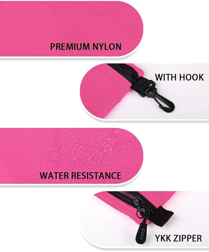 GOX 3 Pack Travel Toiletry Bag for Men Carry On Packing Organizer Zipper Pouch Portable Cosmetic Pouch Accessory Document Electronics (Pink)