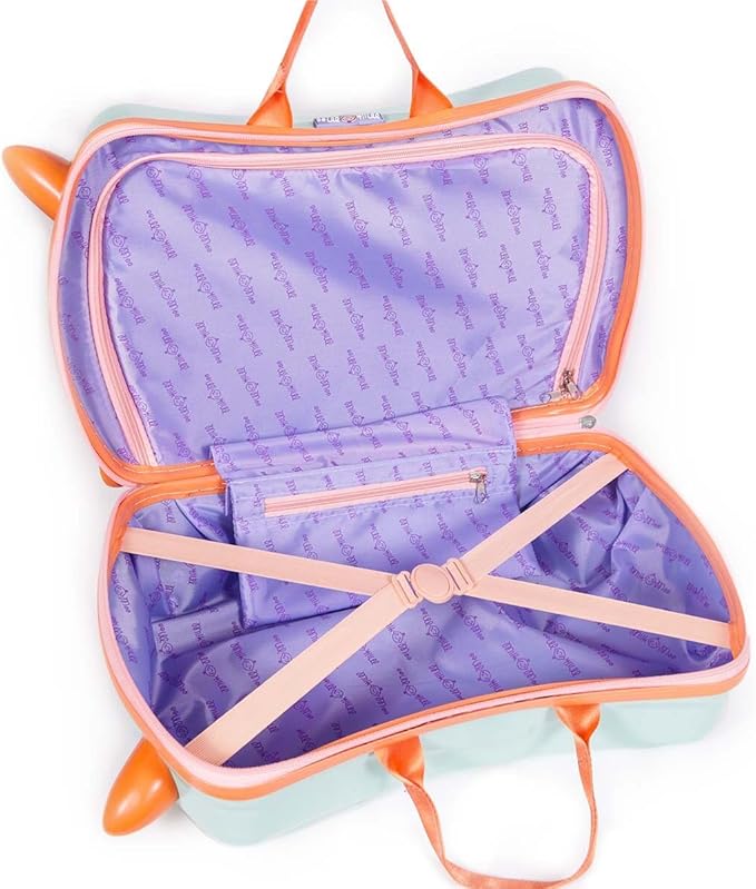 MILK&MOO Rideable Kids Suitcase Jungle Friends, Fun and Safe, Durable, Spacious and Ergonomic Design, 360° Swivel Wheels, for Children Aged 2-6 Years, 21 L, Maximum Riding Weight 50 kg / 110 Lb