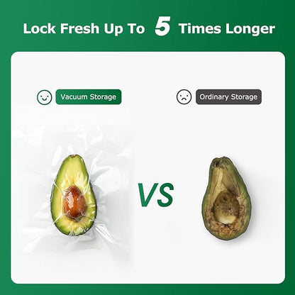 FRESKO Vacuum Sealer Bags Rolls 2 Packs 11" x 20', Commercial Grade Seal a Meal Bags for Storage Food and Sous Vide, BPA Free, Heavy Duty Customized Size Freezer Bags for Vacuum Sealer