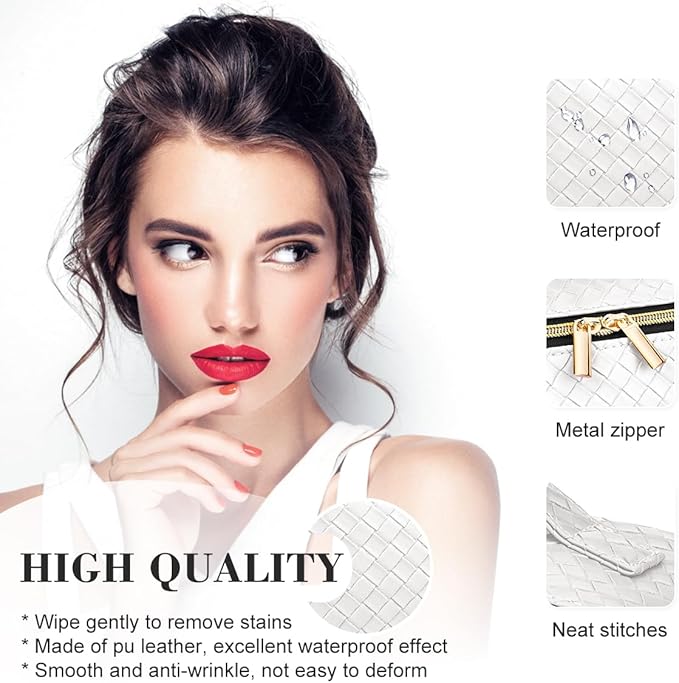 Personalized Initial Makeup Bag,Christmas Gifts for Girl,Preppy Bag Cosmetic Travel Bag Women,Travel Toiletry Organizer,Large Capacity Corduroy Stuff Bag,Cute Cosmetic Pouch Skincare Bag-LEO