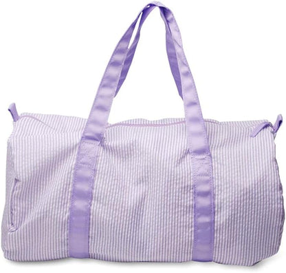 Gabigaba Kids Travel Overnight Bag Seersucker Carry On Lightweight Weekender Duffel Bag for Boys and Girls (Lavender)