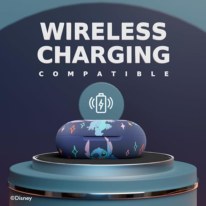 Disney Lilo and Stitch Bluetooth Earbuds w/Charging Case- Wireless Headphones w/Built-in Mic+ Up to 30 Hrs Playtime- Lilo and Stitch Gifts for Girls,Boys,Women,Men,All Fans of Lilo and Stitch Stuff