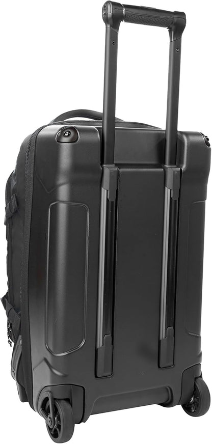 Eddie Bauer Expedition Rolling Duffel Bag with Wheels | Travel | Carry-On | Luggage | Rugged | Durable - Black, 22"