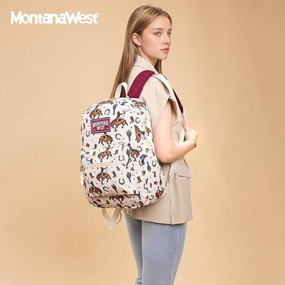 Montana West Backpack for Women Men 2 PCS Lightweight College Bookbags Casual Daypack Backpacks for Commute & Travel