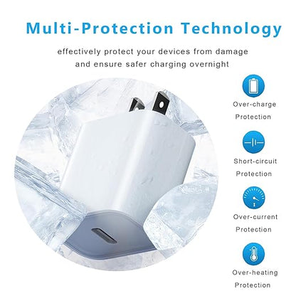 iPhone 14 Charger,Fast Charger iPhone [MFi Certified]Type C Charger USB C to Lightning Cable 20W Fast Charging Adapter Block for iPhone 14/14 Pro/13Pro Max/iPhone 12 Mini/12 Pro Max/11/XS/XR/X/SE/iPad