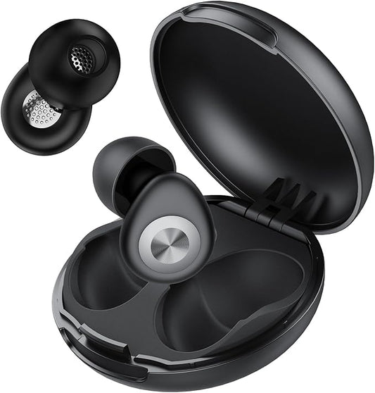 Ear Plugs for Sleeping Noise Cancelling, 45dB Earplugs for Noise Reduction, Reusable Noise Cancelling Ear Plugs Hearing Protection for Focus/Study/Work/Concert, Silicone EarPlugs with Case & 8 Eartips