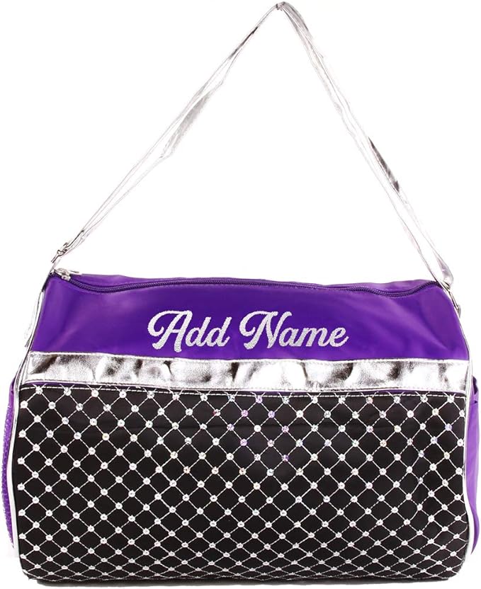 Personalized Dance Sports Ballet Girls 12 Inch Duffel Bag With Custom Name