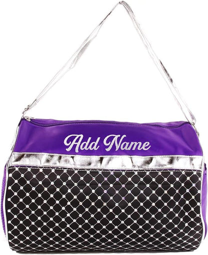 Personalized Dance Sports Ballet Girls 12 Inch Duffel Bag With Custom Name