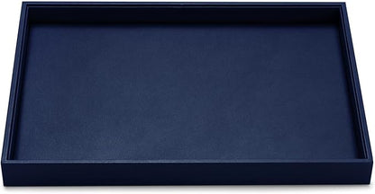 Oirlv Elegant Blue Jewelry Display Tray Stackable Jewelry Trays Jewelry Drawer Organizer Rings Earrings Necklace Storage