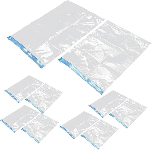 10pcs Hand Seal Compression Vacuum Bags for Clothes Travel Space Saver Storage Bags for Bedding and Garments Small Large for Organized Packing