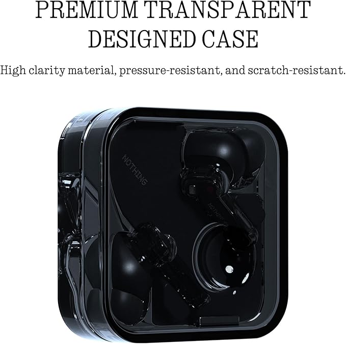 Nothing Ear Wireless Earbuds Bluetooth, 45dB Hybrid Smart ANC Earbuds, 11mm Deep Bass Boost, Hi-Res Audio with LDAC & LHDC 5.0, 6 Mics Call, 40.5H Playtime with Fast Charging Case, ChatGPT Supported