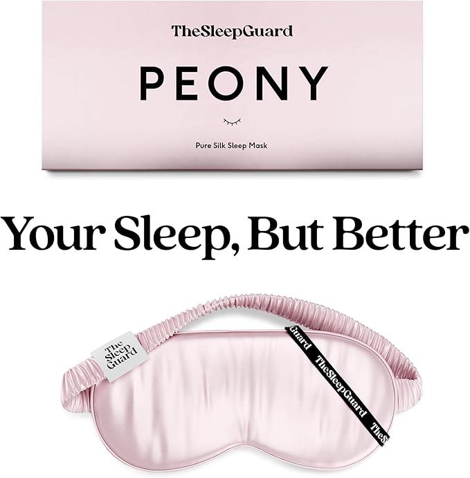 TheSleepGuard Pure Silk Sleep Mask [100% 6A Mulberry Silk, 22 Momme] Light Blocking Travel Essentials. Eye Masks for Sleeping. Black Oeko-Tex Blindfold. Eye Covers for Men & Women