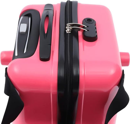 CNCEST 20"/24" Kid's Ride-on Travel Suitcase,Travel Rolling Luggage with Wheels Carry Trolley Luggage with Password Lock,Children's Ride On (20“ Purplish red)