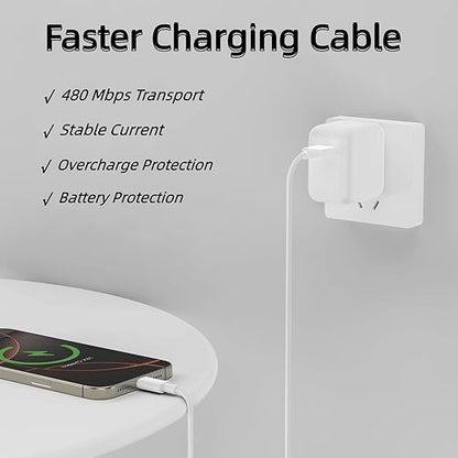 2Pack USB to USB C Cable for iPhone17/16/15,10ft Type A to Type C Nylon Braided Carplay Cord for iPhone17/16/15 Pro/MacBook/iPad Air/Mini/Pro/Samsung