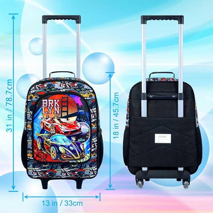 KLFVB Kids Luggage for Boys Girls, Cute Rolling Wheels Suitcase for Toddler, Children Travel Carry on Suitcase