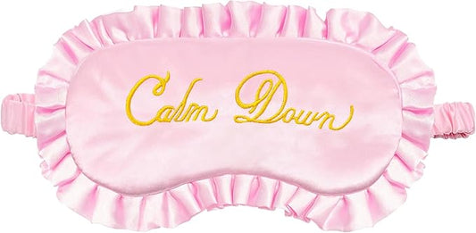 Calm Down Sleep Mask Pink Singer Merch Blindfold Eye Mask Travel Mask Eyeshade for Sleep Over Slumber Pajama Party Supplies Birthday Easter Gifts for Boys Girls Men Women