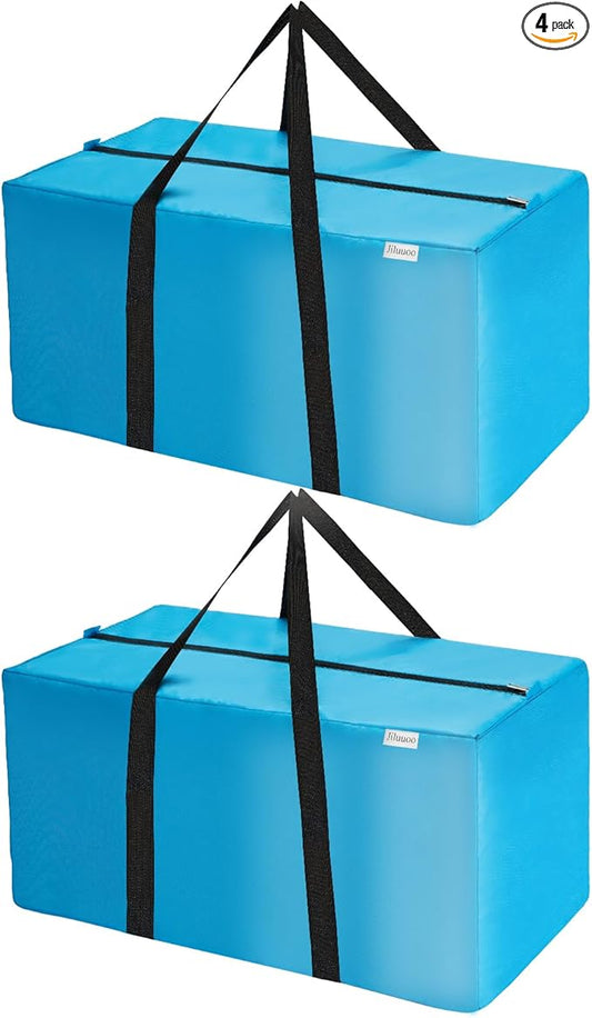 Extra Large Moving Bag Heavy Duty Space Saver Storage bag for Clothing Packing Blue Bag for moving Vaccine Sealed Blue Storage bags (2 Pack Moving Bags)