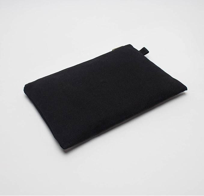 Zipper Pouch Storage Bag Simple and Stylish Women's Cosmetic and Travel Bag (Black-basic-10)