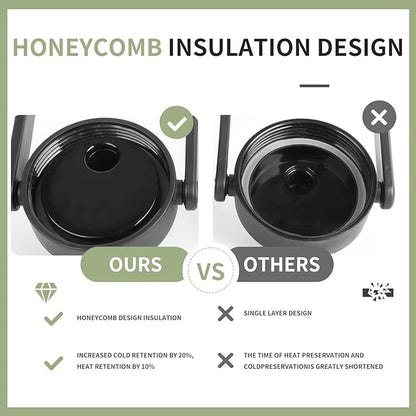 WATERSY 1 Gallon Water Bottle Insulated(Cold for 48 Hrs),BPA Free&Leak Proof,128oz Stainless Steel Water Jug,Big thermo,Large Water Bottle with Handle for Gym,Hiking,Camping&Travel,Dark Green