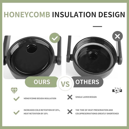 WATERSY Half Gallon Water Bottle Insulated(Cold for 48 Hrs),BPA Free&Leak Proof,64oz Stainless Steel Water Jug/Flask,Big thermo,Large Water Bottle with Handle for Gym,Hiking,Camping,Brick Red