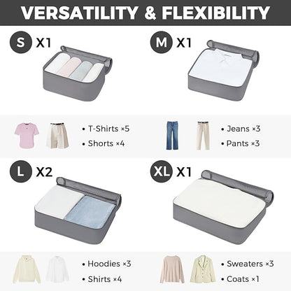 BAGAIL 9 Set Packing Cubes Luggage Packing Organizers for Travel Accessories