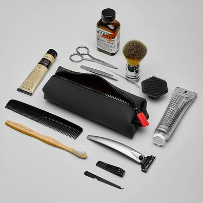 TOOLETRIES The Koby Mini Kit - Silicone Toiletry Organizer, Bathroom Travel Bag - Features Heavy-Duty Zipper, Leak Resistance, Easy to Clean - Charcoal