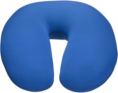 HARFINGTON Travel Pillow Airplane Neck Pillow U-Shaped Filled with Foam Beads Stuffable Classic for Sleeping Neck Chin Lumbar Support, Blue