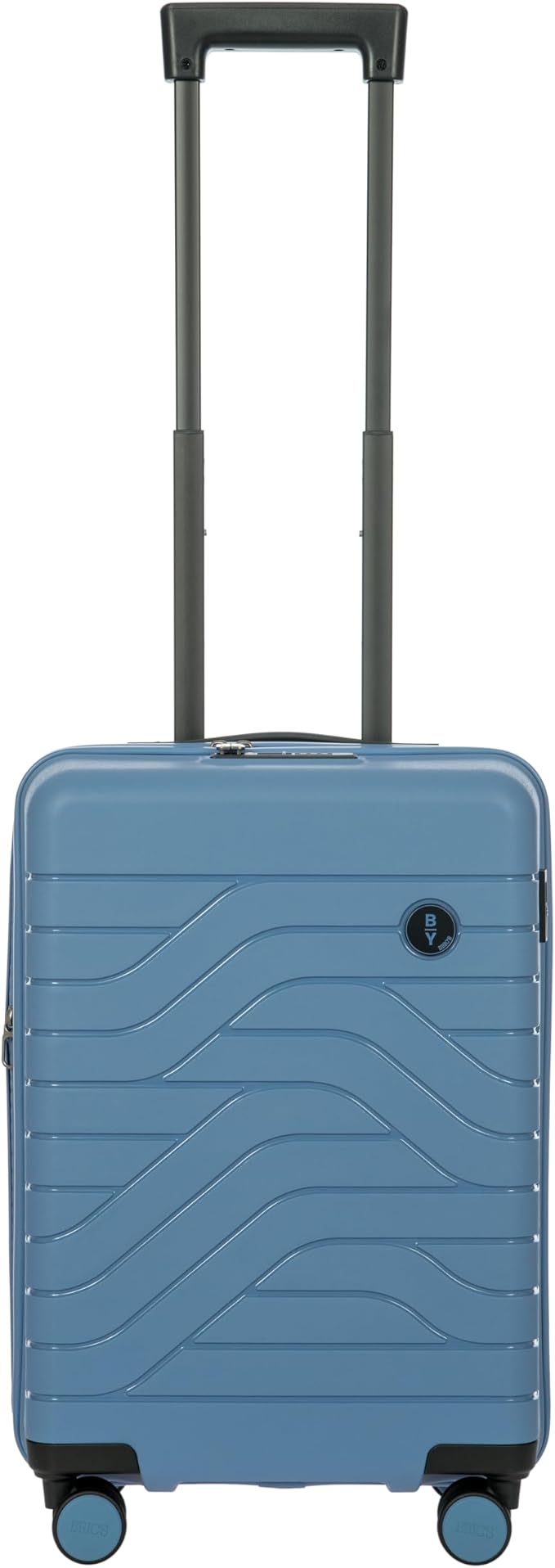 Bric's B|Y Ulisse Spinner Carry-On Suitcase, Lightweight Expandable Hard Shell Luggage with TSA Lock and Smooth 360° Wheels 21 Inch – Grey Blue