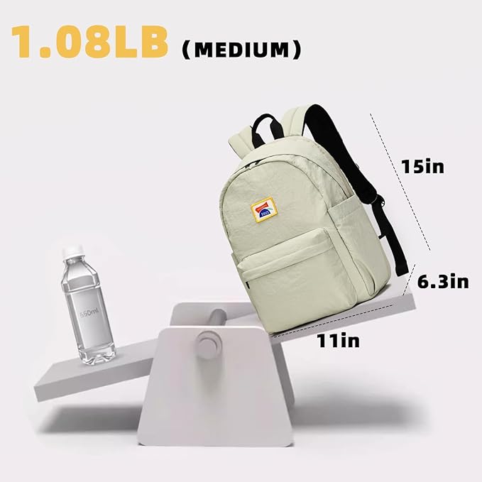 willikiva Kids Backpack for School Boys Girls Teens Toddler Backpack Waterproof Kindergarten Preschool Elementary Bookbag Children Travel Bag(Bean Grey Green,Medium)