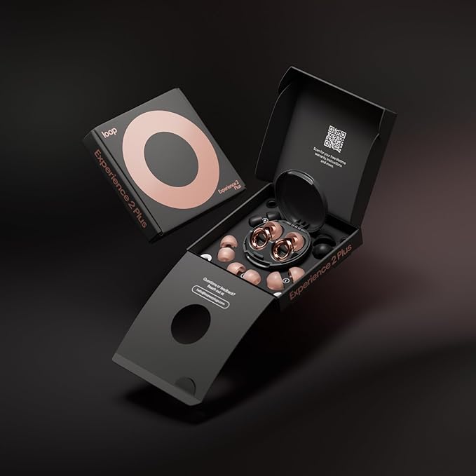 Loop Experience 2 Plus Ear Plugs – Stylish Certified Hearing Protection for Concerts & Festivals, Live Events, Sports, DJs & Nightlife – 17dB Noise Reduction, (High-Fidelity) + Mute for extra coverage