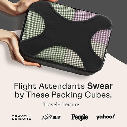 Shacke 6 Set Packing Cubes for Travel - Compression Packing Bags/Travel Organizer - Luggage Organizer Bags for Traveling - Travel Essentials for Women - Cruise Must Haves Packing List
