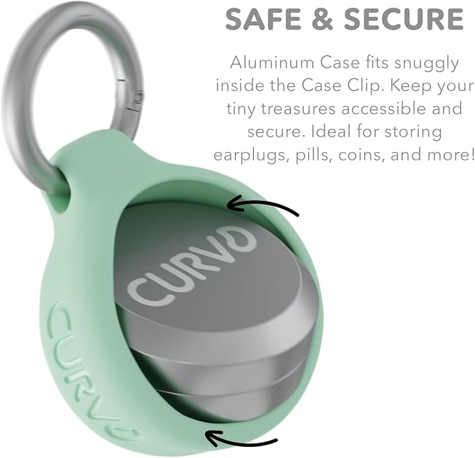 CURVD Premium Carrying Case Bulk Pack (20 Pairs) Keychain Container, Medicine Pill Organizer Travel Pill Box, Small Waterproof Holder for Pills Earplugs Jewelry, Compatible with Loop, Vibes & Eargasm