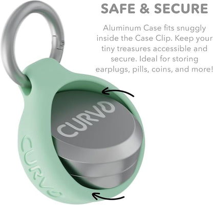 CURVD Premium Carrying Case Bulk Pack (20 Pairs) Keychain Container, Medicine Pill Organizer Travel Pill Box, Small Waterproof Holder for Pills Earplugs Jewelry, Compatible with Loop, Vibes & Eargasm