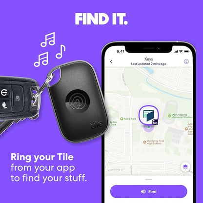 Tile by Life360 Pro - Powerful Bluetooth Tracker, Key Finder and Item Locator for Keys Bags, and More. Both iOS and Android Compatible. Phone Finder. 4-Pack (Black/White)