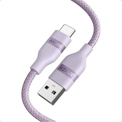 Anker Car Carplay Cable for iPhone 17 16 Pro Max Plus, Upcycled Braided USB A to USB C Car Charger Cord for Samsung Note20 and More (3FT,Violet)
