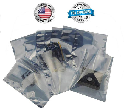 APQ Pack of 500 Static Shielding Bags 12 x 16. Grey Electrostatic Bags 12x16. Open Ended Heat Sealable Bags. Transparent Material. Great for Electronical Sensitive Components.