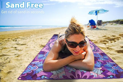 Microfiber Towel - Sand Free Absorbent Quick Dry for Pool, Swim, Camping, Sports, Beach, Backpacking, Yoga, Gym, Travel Towels XL 71x32 with Bag - Soft, Compact, Lightweight, Thin 4 Pack