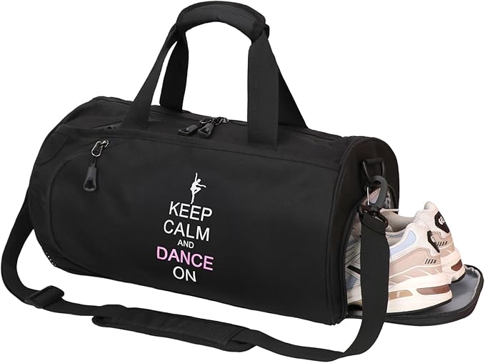 kilofly Girl's Ballet Dance Sports Gymnastics Gym Duffel Bag Travel Carry On