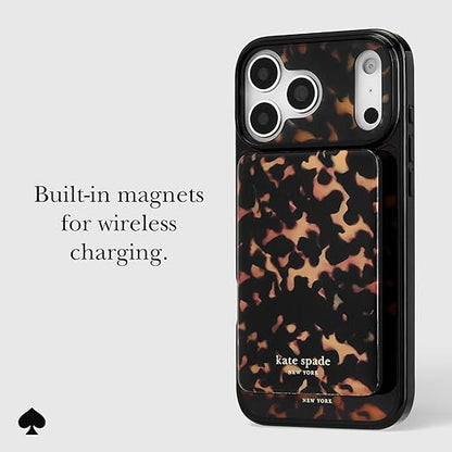 kate spade new york MagSafe Portable Charger Power Bank 5000mAh - iPhone Charger for Fast Charging - Magnetic Wireless Battery Pack with USB-C Port - Tortoise