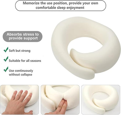 Travel Neck Pillows for Airplanes 2025 New Travel Pillow Neck Travel Pillow Memory Foam Airplane Pillow for Offices and Cars(Pink)